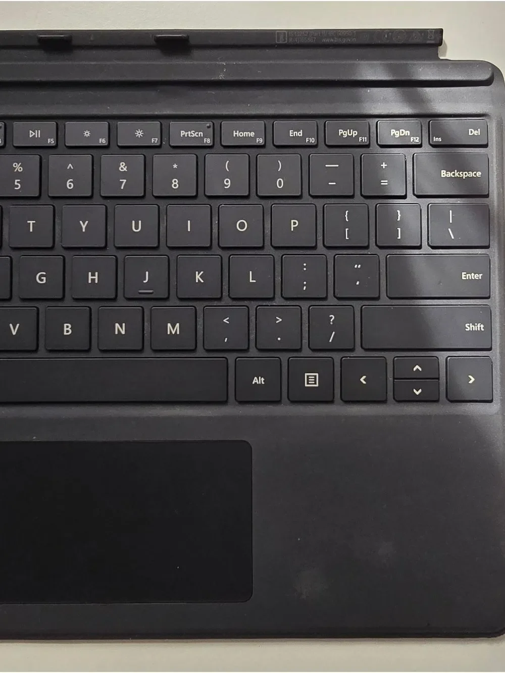 Microsoft Surface Pro Signature Keyboard Black Alcantara Backlit Trackpad